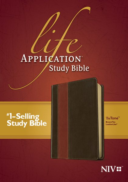 NIV Life Application Study Bible, Second Edition, TuTone (Red Letter, LeatherLike, Brown/Tan)