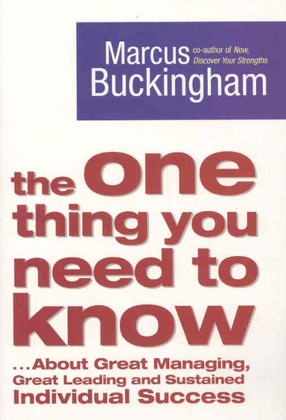 The One Thing You Need To Know cover