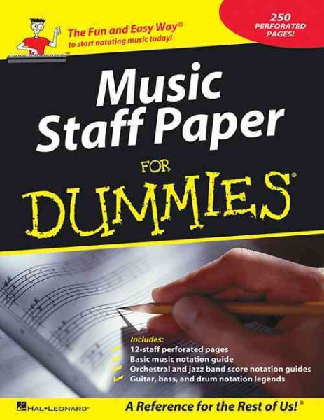 Music Staff Paper for Dummies (Dummies Series) cover