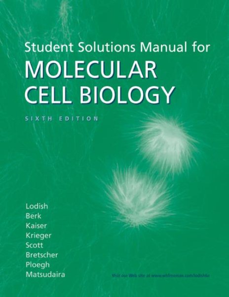 Molecular Cell Biology Solutions Manual cover
