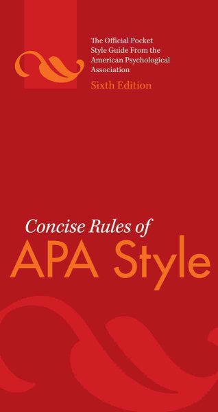 Concise Rules of APA Style cover