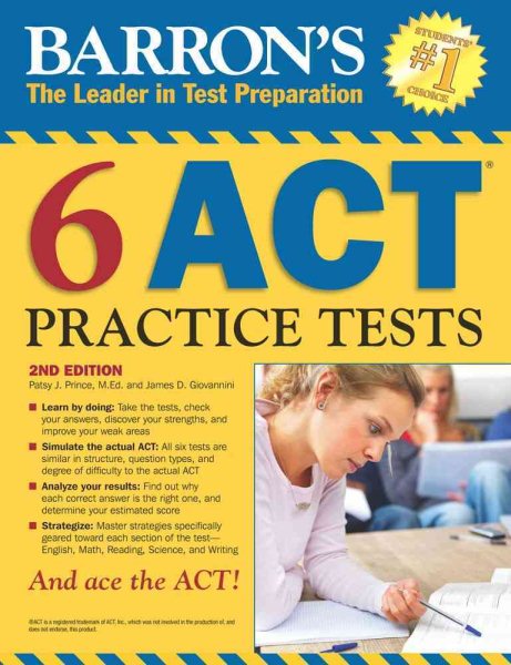 Barron's 6 ACT Practice Tests, 2nd Edition cover