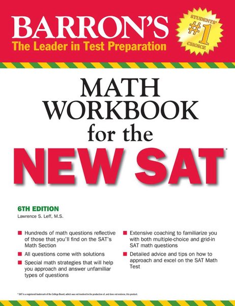 Barron's Math Workbook for the NEW SAT, 6th Edition (Barron's Sat Math Workbook)