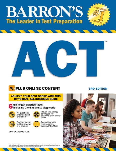 Barron's ACT, 3rd Edition: With Bonus Online Tests (Barron's Test Prep) cover