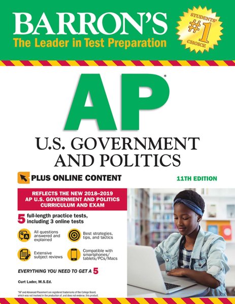 Barron's AP U.S. Government and Politics, 11th Edition: With Bonus Online Tests (Barron's Test Prep)