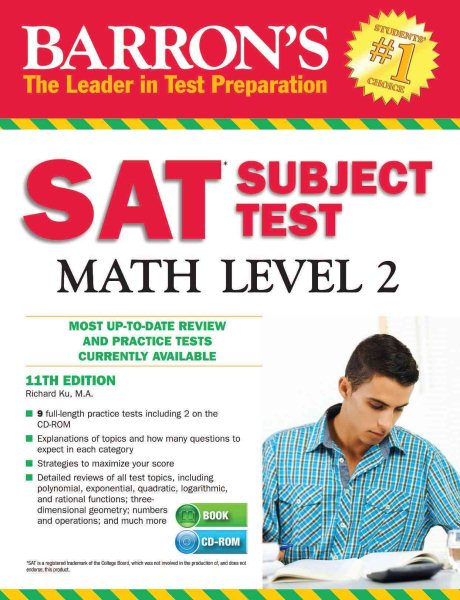 Barron's SAT Subject Test Math Level 2 with CD-ROM, 11th Edition