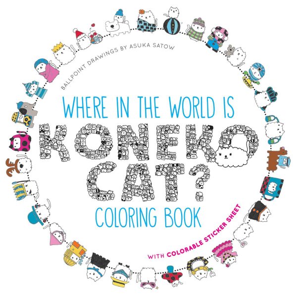 Where in the World Is Koneko Cat? Coloring Book: Coloring Around the World cover