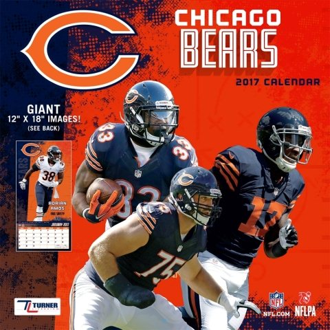 Chicago Bears 2017 Calendar cover