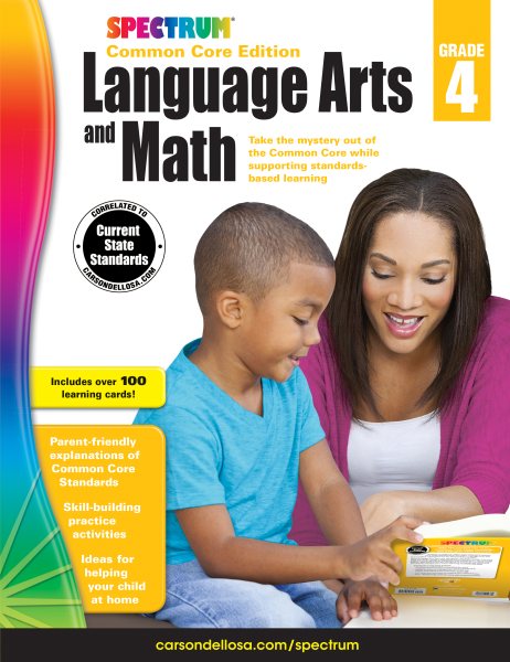 Spectrum Language Arts and Math, Grade 4: Common Core Edition cover