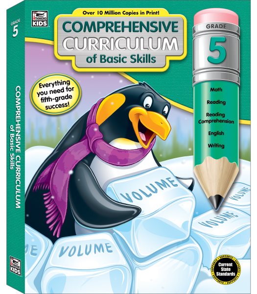 Carson Dellosa Comprehensive Curriculum of Basic Skills 5th Grade Workbooks All Subjects for Ages 10-11, Math, Reading Comprehension, Writing, Grammar, Geometry and More, Grade 5 Workbooks (544 pgs) cover