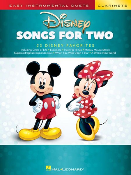 Disney Songs for Two Clarinets: Easy Instrumental Duets cover