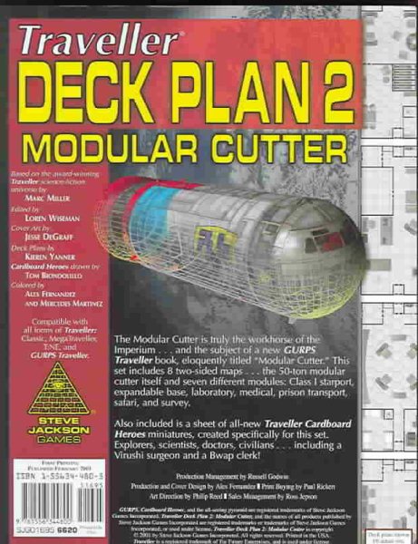 Traveller Deck Plan 2: Modular Cutter (v. 2)