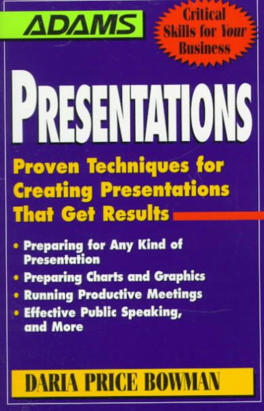 Presentations (Adams Critical Skills for Your Business) cover