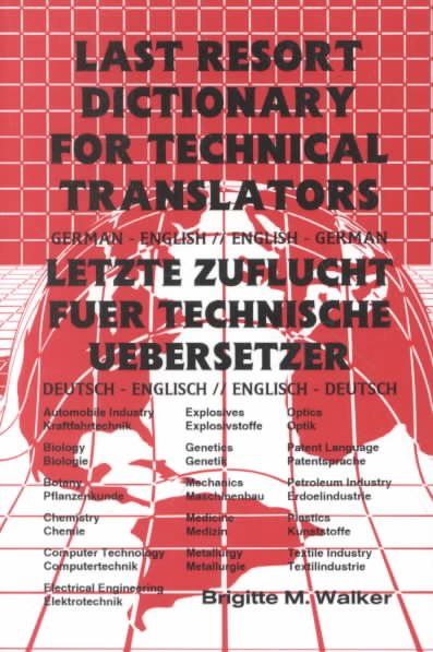 Last Resort Dictionary for Technical Translators (English and German Edition) cover
