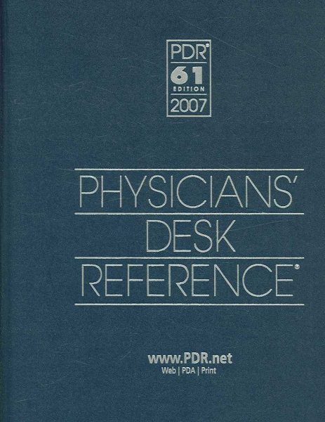 Physicians' Desk Reference 2007 (Physicians' Desk Reference (PDR)) cover