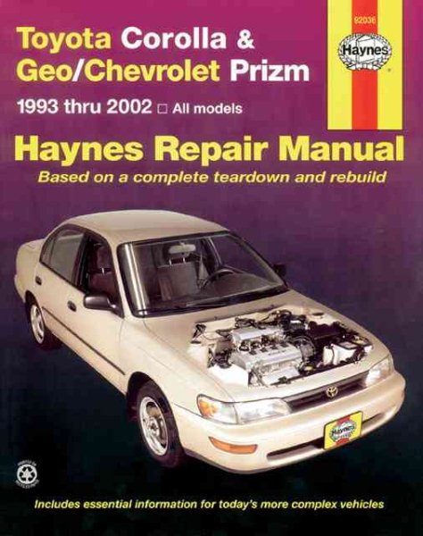 Toyota Corolla & Geo/Chevrolet Prizm (93-02) Haynes Repair Manual cover