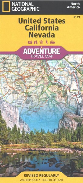 United States, California and Nevada Map (National Geographic Adventure Map, 3119) cover