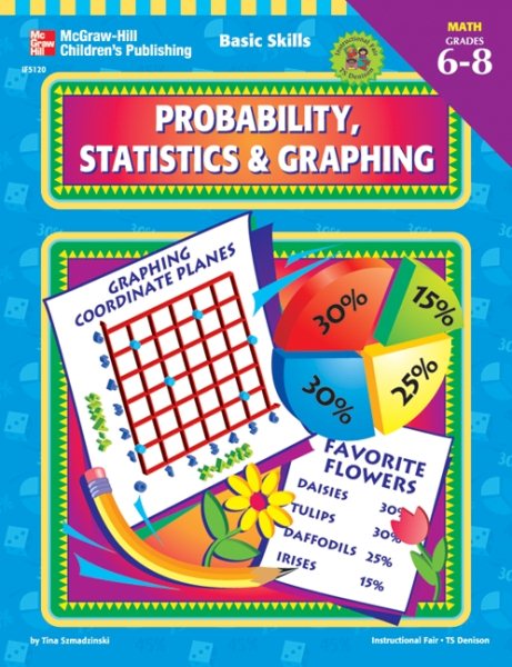 Probability, Statistics, and Graphing, Grades 6-8 cover