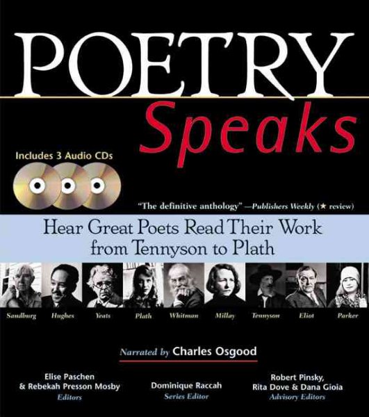Poetry Speaks: Hear Great Poets Read Their Work from Tennyson to Plath (Book and 3 Audio CDs) cover