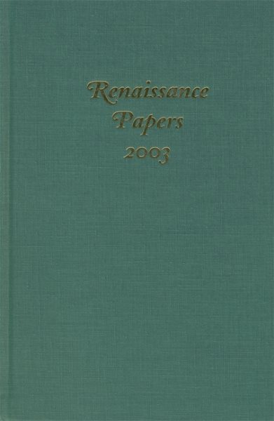 Renaissance Papers 2003 cover