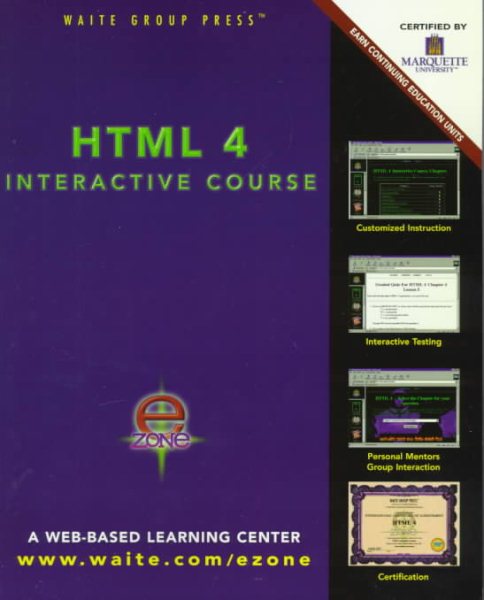 HTML 4: Interactive Course with CDROM (Requires prescribed coursework from an Educational Institution) cover