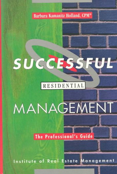 Successful Residential Management: The Professional's Guide cover