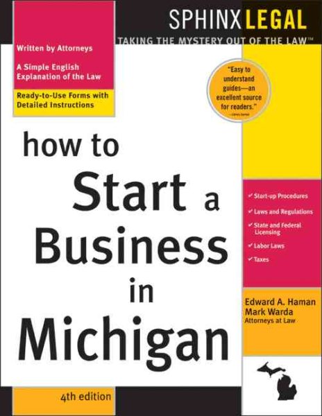How to Start a Business in Michigan, 4E cover