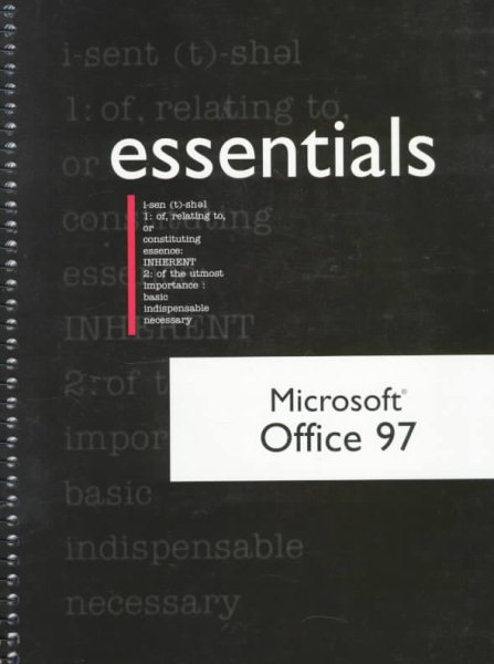 Microsoft Office 97 Professional Essentials (Essentials (Que Paperback)) cover