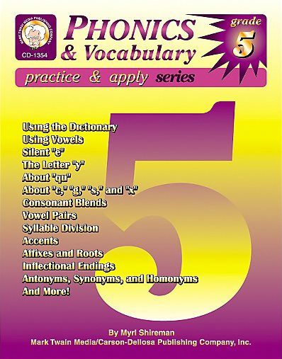 Phonics and Vocabulary Skills Practice and Apply: Grade 5 cover
