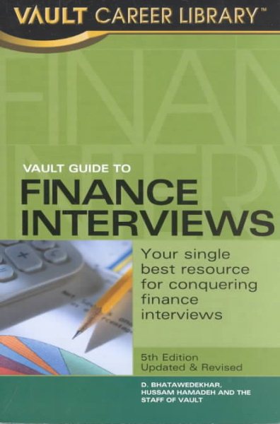 Vault Guide to Finance Interviews, 5th Edition cover