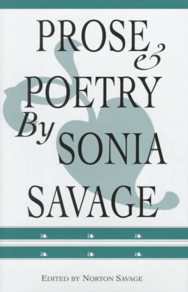 Prose & Poetry by Sonia Savage cover
