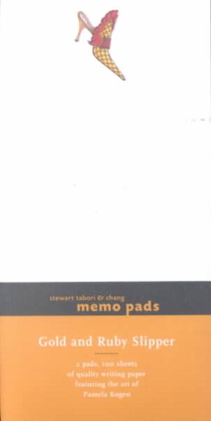 Gold and Ruby Slipper Memo Pads: 2 Pads, 100 Sheets of Quality Writing Paper Featuring the Art of Pamela Kogen