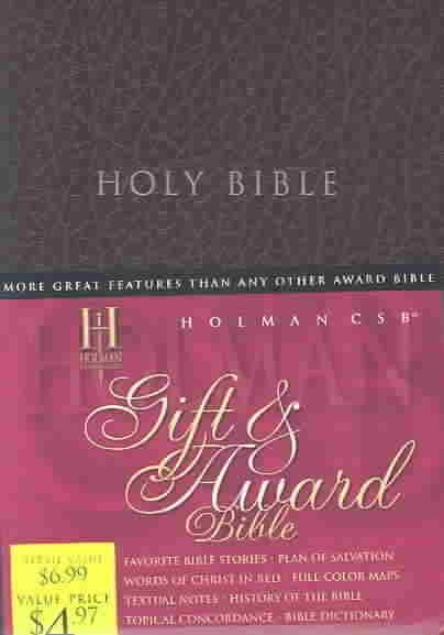 HCSB Gift & Award Bible, Burgundy Imitation Leather cover