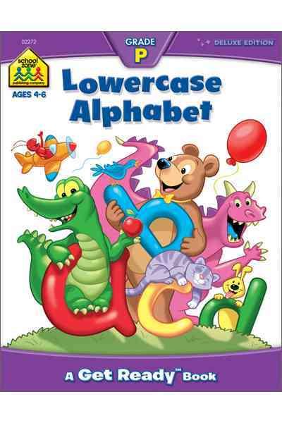 School Zone - Lowercase Alphabet Workbook - 64 Pages, Ages 3 to 5, Preschool to Kindergarten, Picture-Word & Letter-Word Recognition, Tracing, and More (School Zone Get Ready! Book Series)