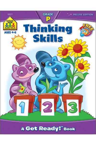 School Zone - Thinking Skills Workbook - 64 Pages, Ages 3 to 5, Preschool to Kindergarten, Problem-Solving, Logic & Reasoning Puzzles, and More (School Zone Get Ready!™ Book Series) cover