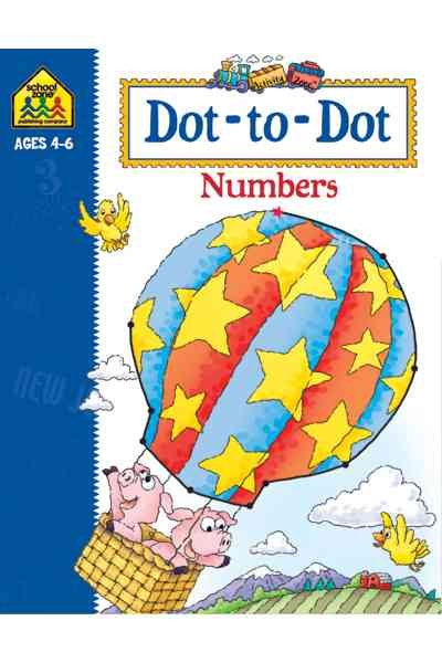 School Zone - Dot-to-Dots Numbers Workbook - 32 Pages, Ages 3 to 5, Preschool to Kindergarten, Connect the Dots, Numerical Order, Coloring, and More (School Zone Activity Zone® Workbook Series)