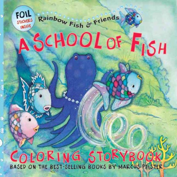 Rainbow Fish: A School of Fish Coloring Storybook cover