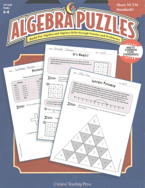 Algebra Puzzles Gr. 6-8 cover