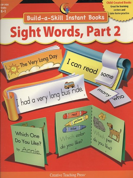 SIGHT WORDS PART 2, BUILD-A-SKILL INSTANT BOOKS cover