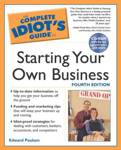 The Complete Idiot's Guide to Starting your own Business, 4E cover