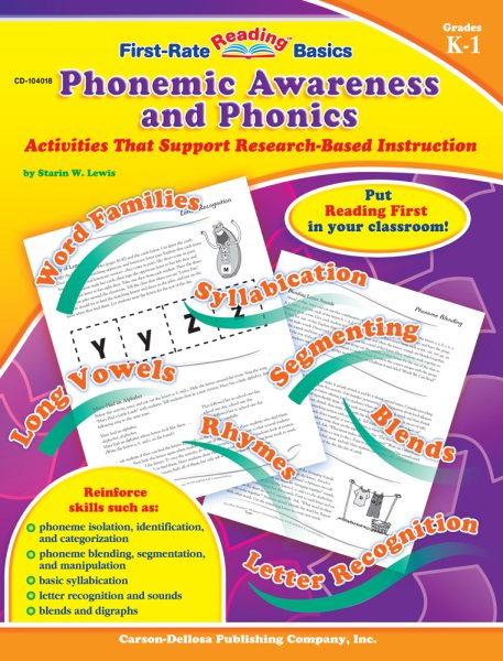 Phonemic Awareness and Phonics, Grades K - 1: Activities That Support Research-Based Instruction (First-Rate Reading Basics)