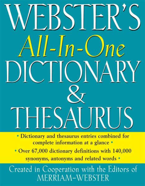 Webster's All-in-One Dictionary & Thesaurus cover