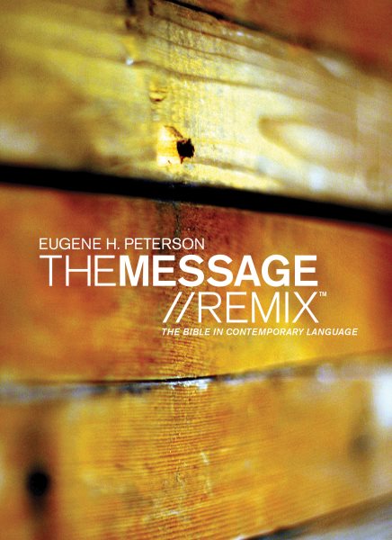 The Message//REMIX (Hardcover, Wood): The Bible in Contemporary Language cover