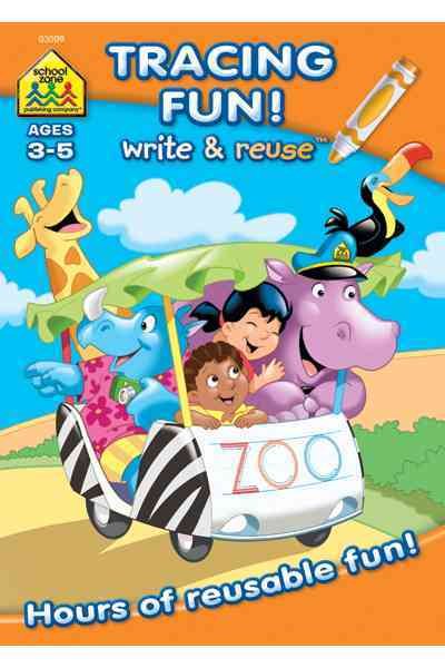 School Zone - Tracing Fun! Write & Reuse Workbook - Ages 3 to 5, Preschool to Kindergarten, Letters, Pre-Writing, Numbers, Shapes, Wipe Clean (School Zone Write & Reuse Workbook) cover