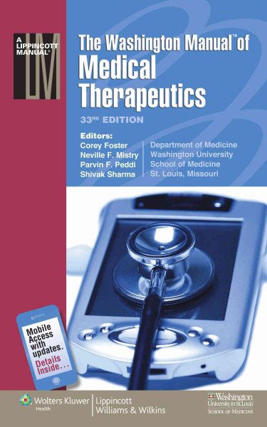The Washington Manual of Medical Therapeutics, 33rd Edition cover