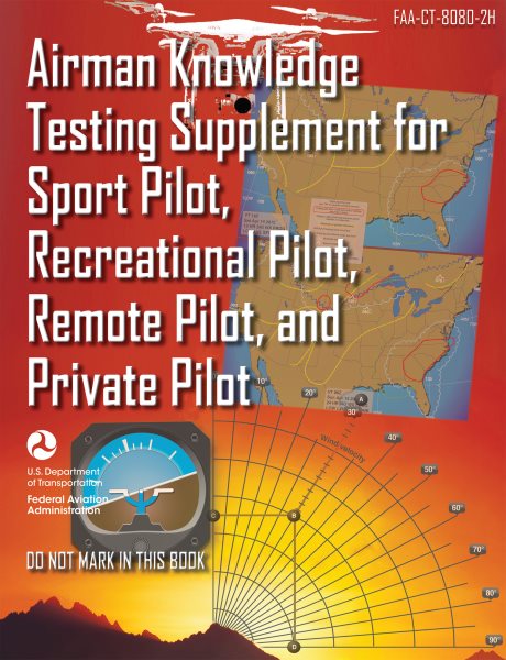 Airman Knowledge Testing Supplement for Sport Pilot, Recreational Pilot, Remote Pilot, and Private Pilot (FAA-CT-8080-2H) cover