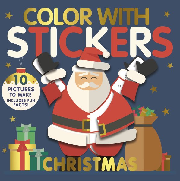 Color with Stickers: Christmas: Create 10 Pictures with Stickers! cover