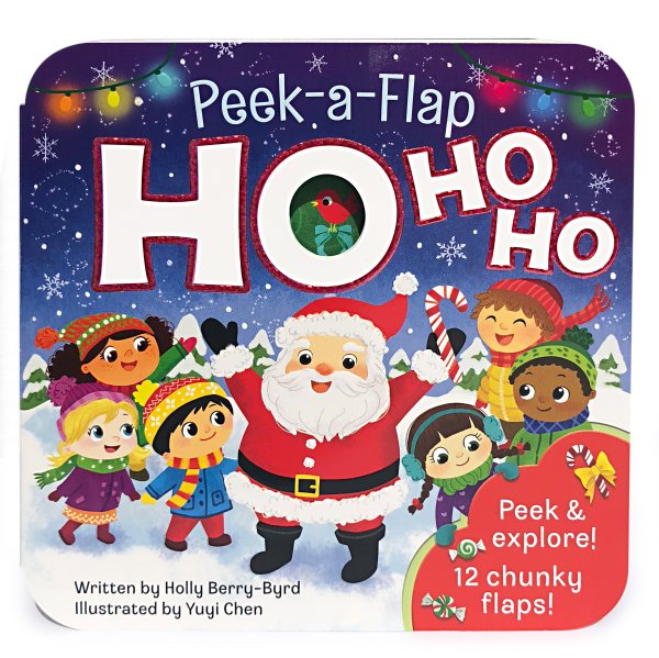 Ho Ho Ho! Christmas Lift-a-Flap Board Book for Kids Ages 0-4 (Peek a Flap) (A Peek a Flap Book) cover