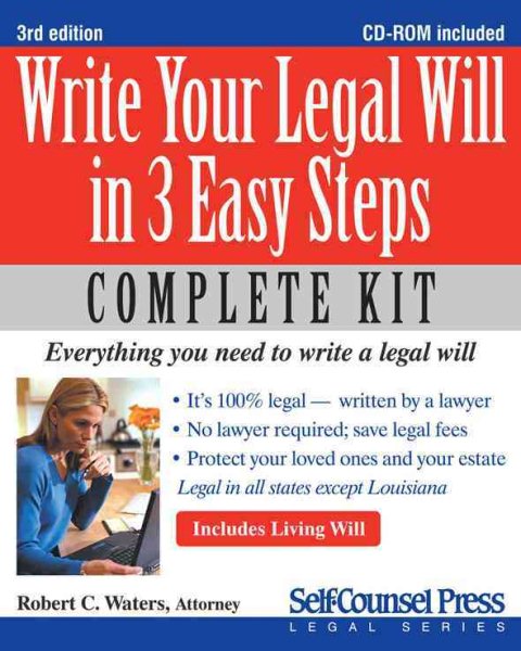 Write Your Legal Will in 3 Easy Steps - US: Everything you need to write a legal will (Legal Series)