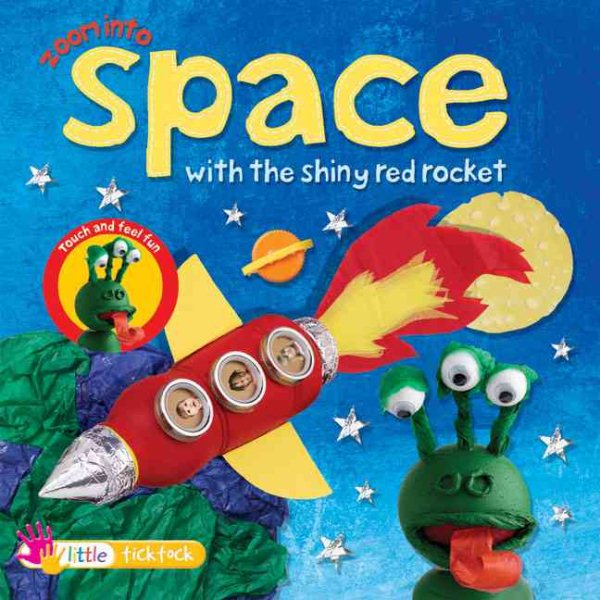 Zoom into Space with the Shiny Red Rocket (Touch and Feel Fun) cover
